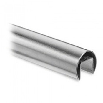 Slotted Tube Round 48.3 x 1.5mm ***6mtrs Long***   Grade 316 Satin 